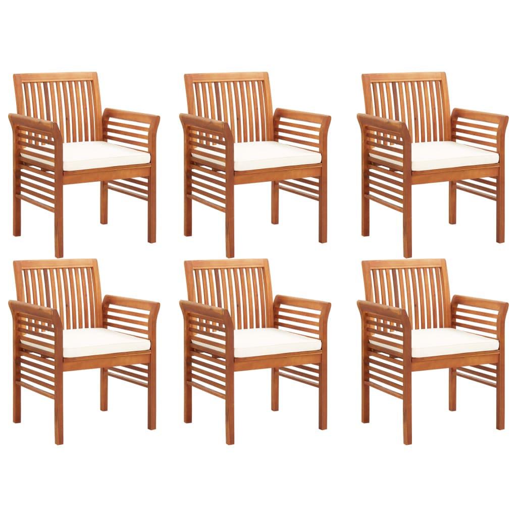 Set mobilier de exterior cu perne 7 piese lemn masiv de acacia GartenMobel Dekor