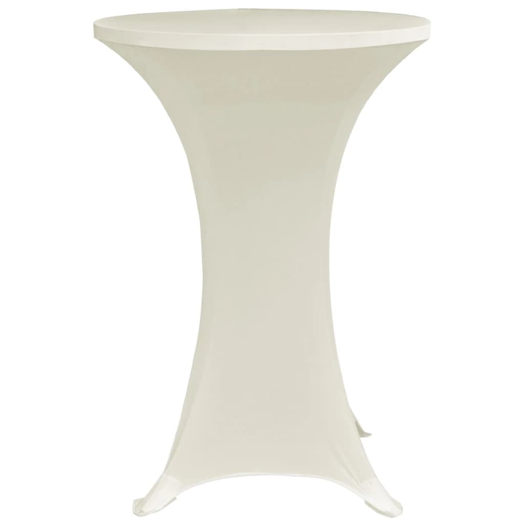 Husă de masă cu picior, 4 buc., crem, Ø60 cm, elastic GartenMobel Dekor