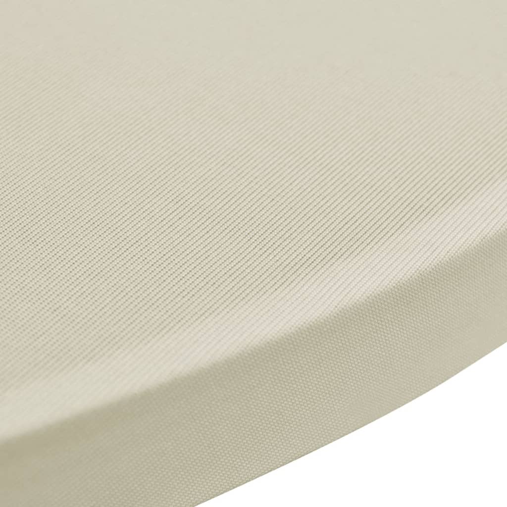Husă de masă cu picior, 4 buc., crem, Ø60 cm, elastic GartenMobel Dekor