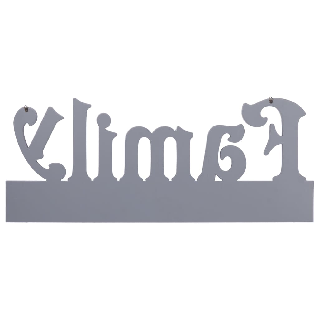 Cuier de perete FAMILY, gri, 74 x 29,5 cm GartenMobel Dekor