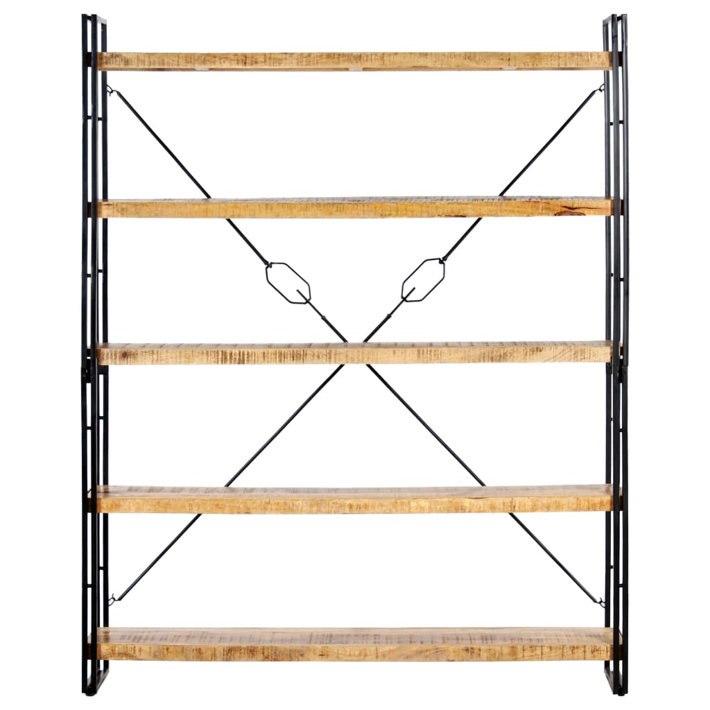 Bibliotecă cu 5 rafturi, 140 x 30 x 180 cm, lemn masiv de mango GartenMobel Dekor