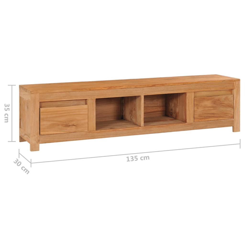 Comodă TV, 135 x 30 x 35 cm, lemn masiv de tec GartenMobel Dekor
