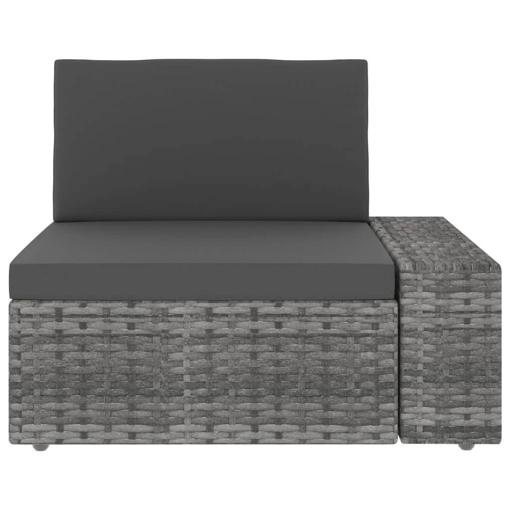 Set mobilier de grădină, 4 piese, gri, poliratan GartenMobel Dekor