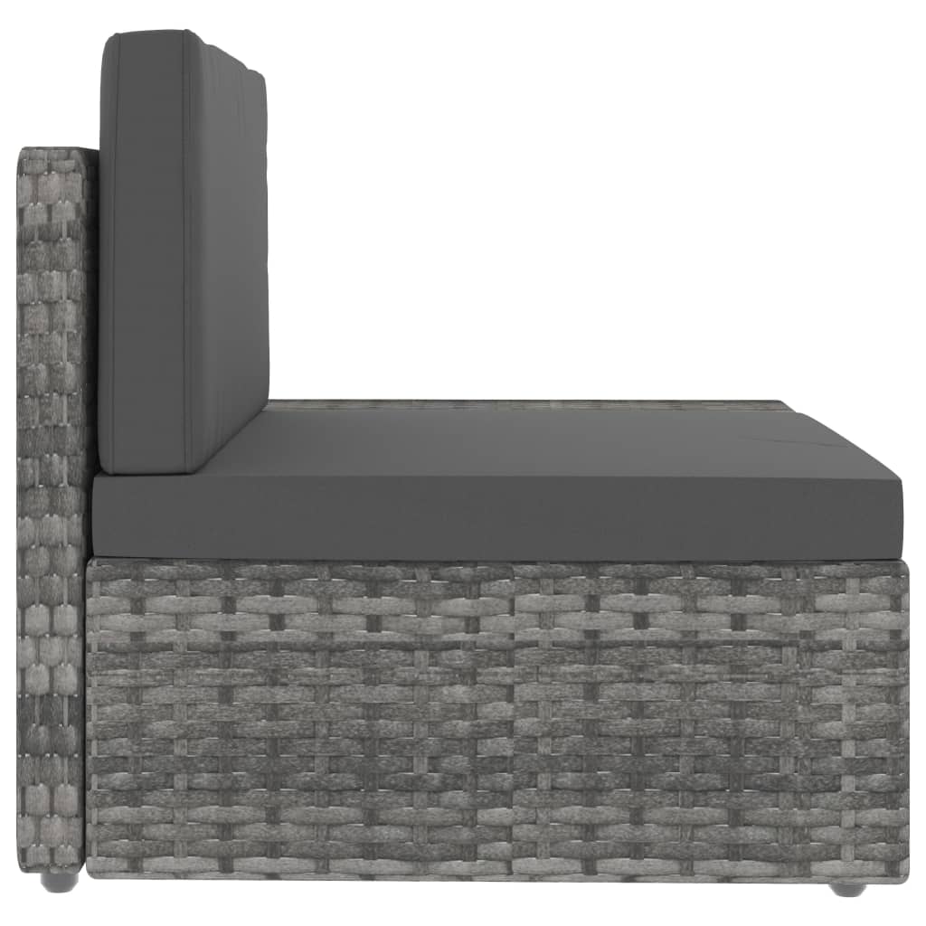 Set mobilier de grădină, 4 piese, gri, poliratan GartenMobel Dekor
