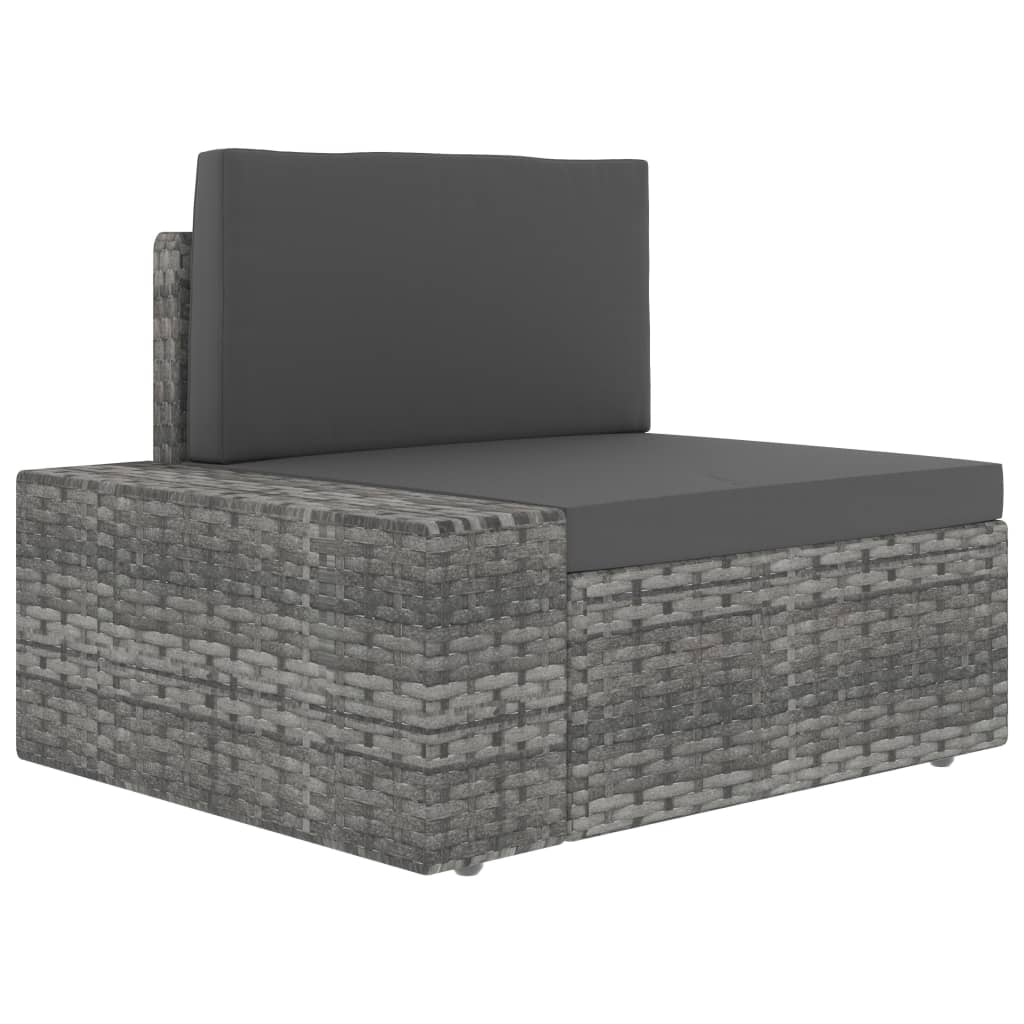 Set mobilier de grădină, 4 piese, gri, poliratan GartenMobel Dekor