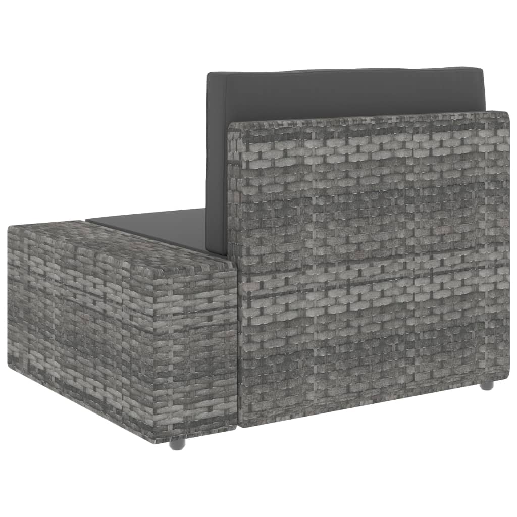 Set mobilier de grădină, 4 piese, gri, poliratan GartenMobel Dekor