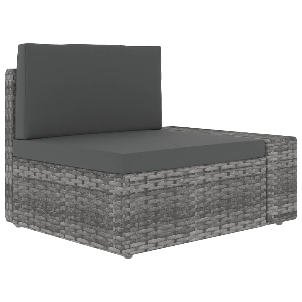 Set mobilier de grădină, 4 piese, gri, poliratan GartenMobel Dekor