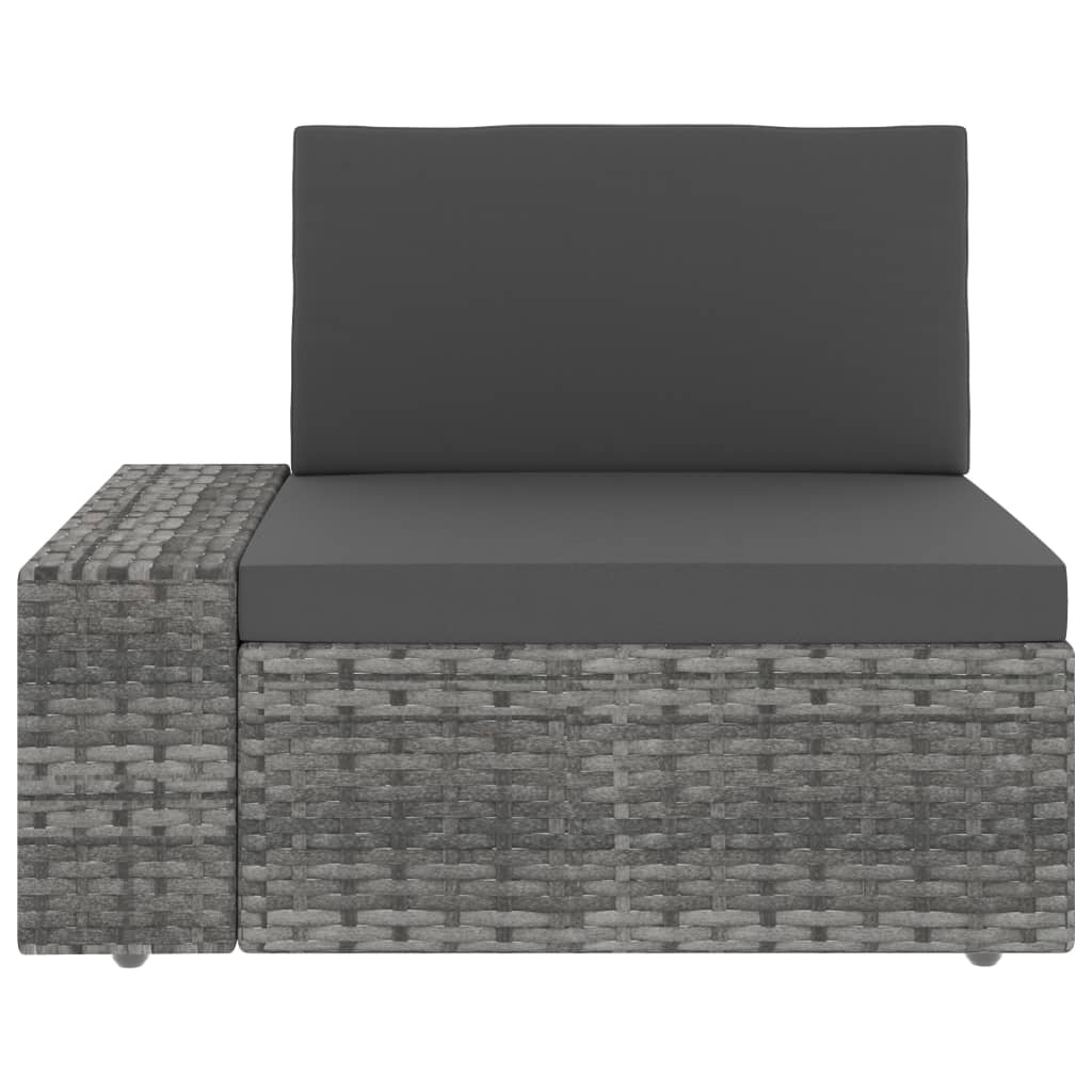 Set mobilier de grădină, 4 piese, gri, poliratan GartenMobel Dekor