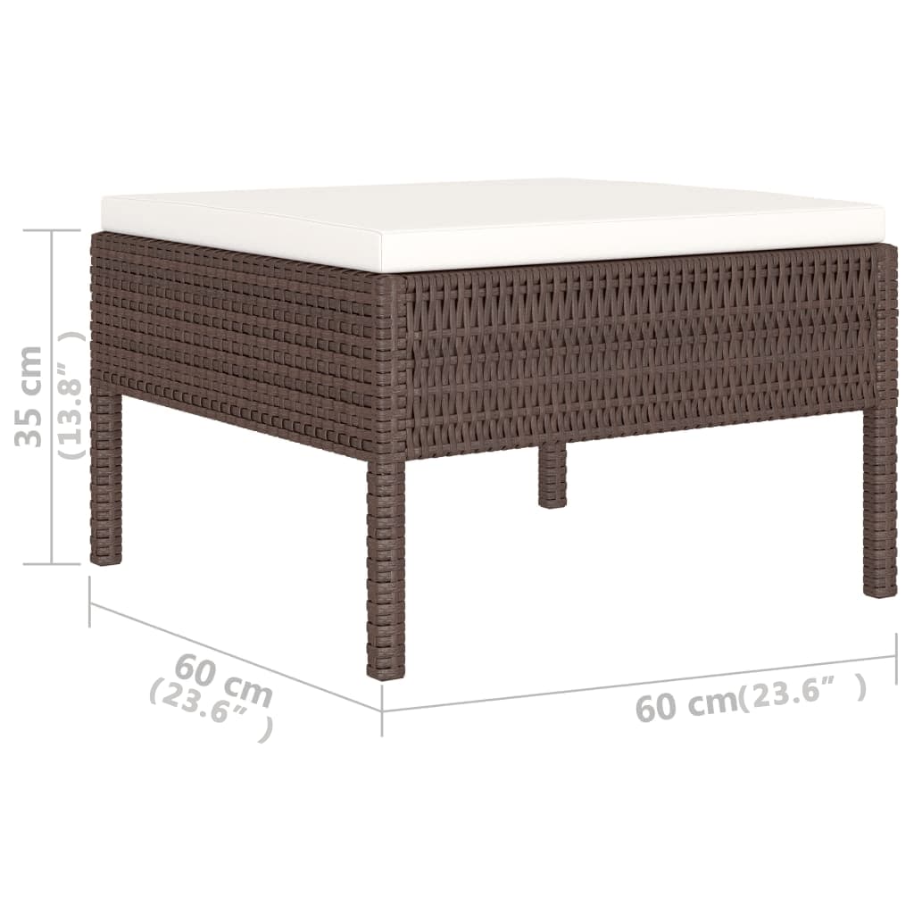 Set mobilier de grădină cu perne, 6 piese, maro, poliratan GartenMobel Dekor