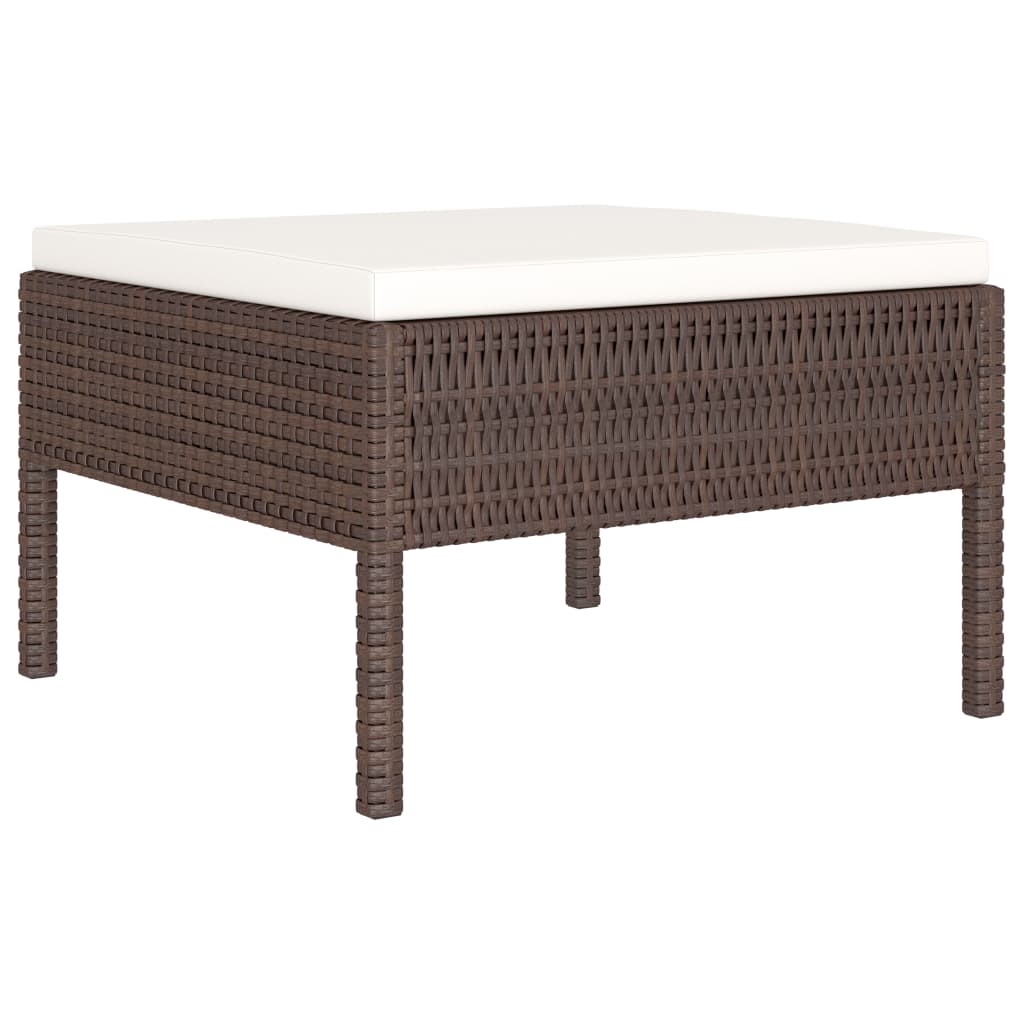 Set mobilier de grădină cu perne, 6 piese, maro, poliratan GartenMobel Dekor