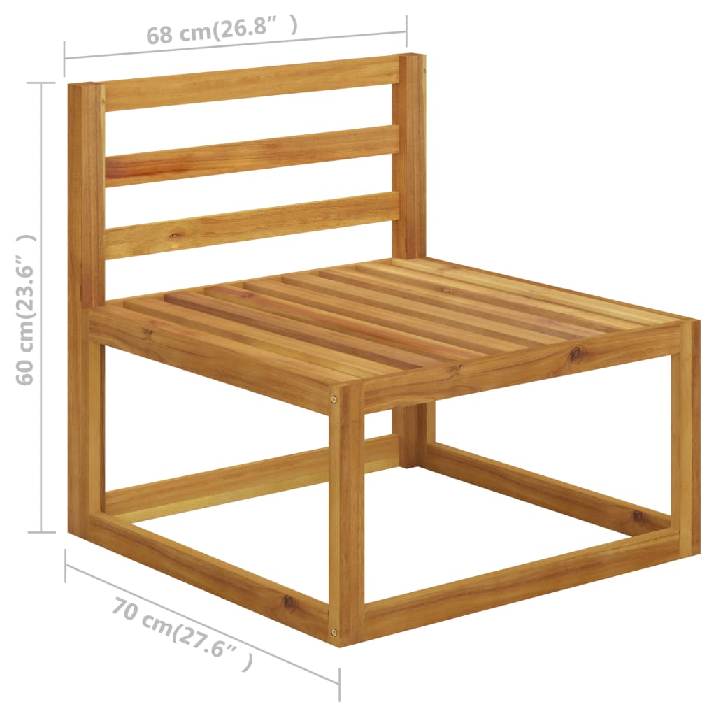 Set mobilier grădină cu perne, 6 piese, crem, lemn masiv acacia GartenMobel Dekor