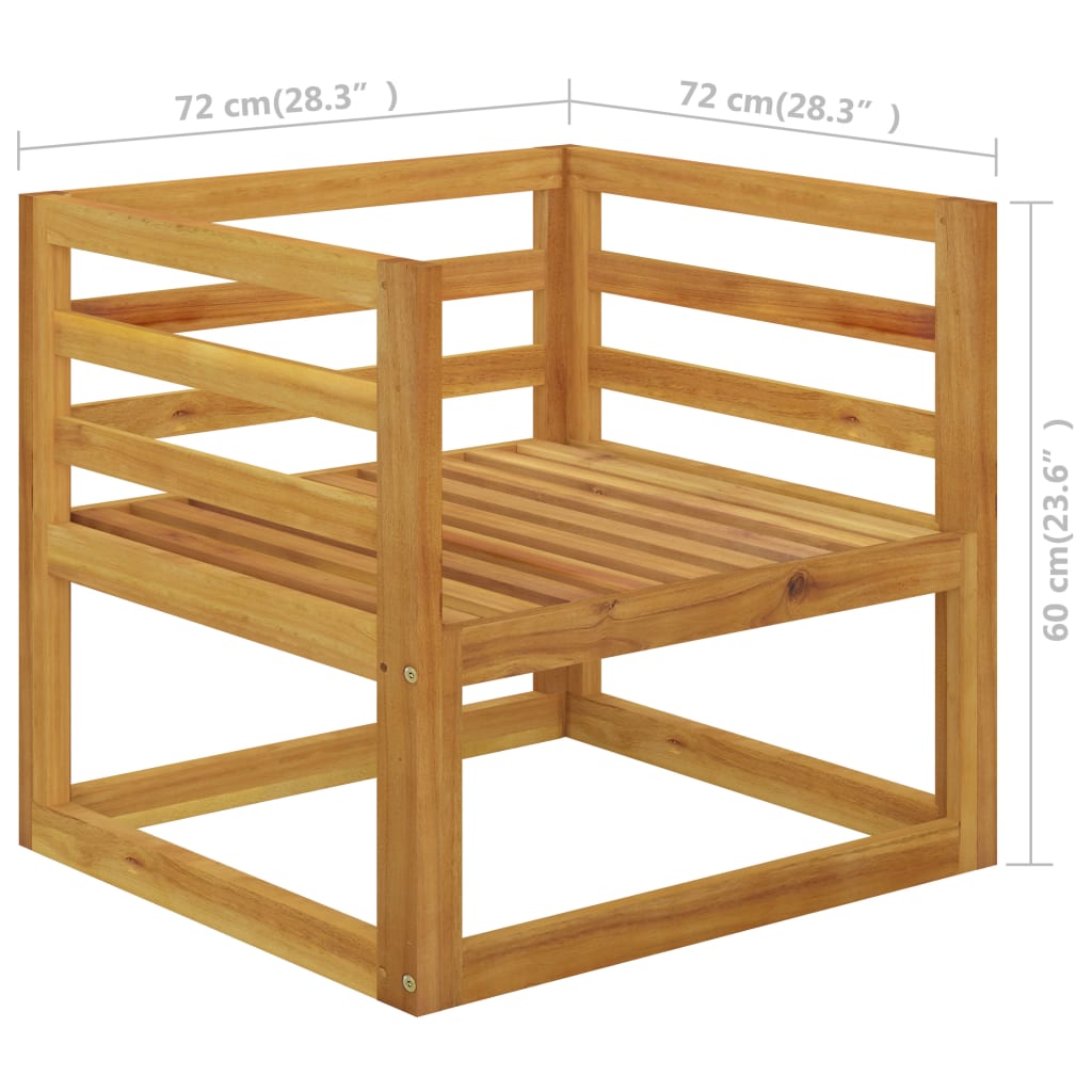 Set mobilier grădină cu perne, 6 piese, crem, lemn masiv acacia GartenMobel Dekor