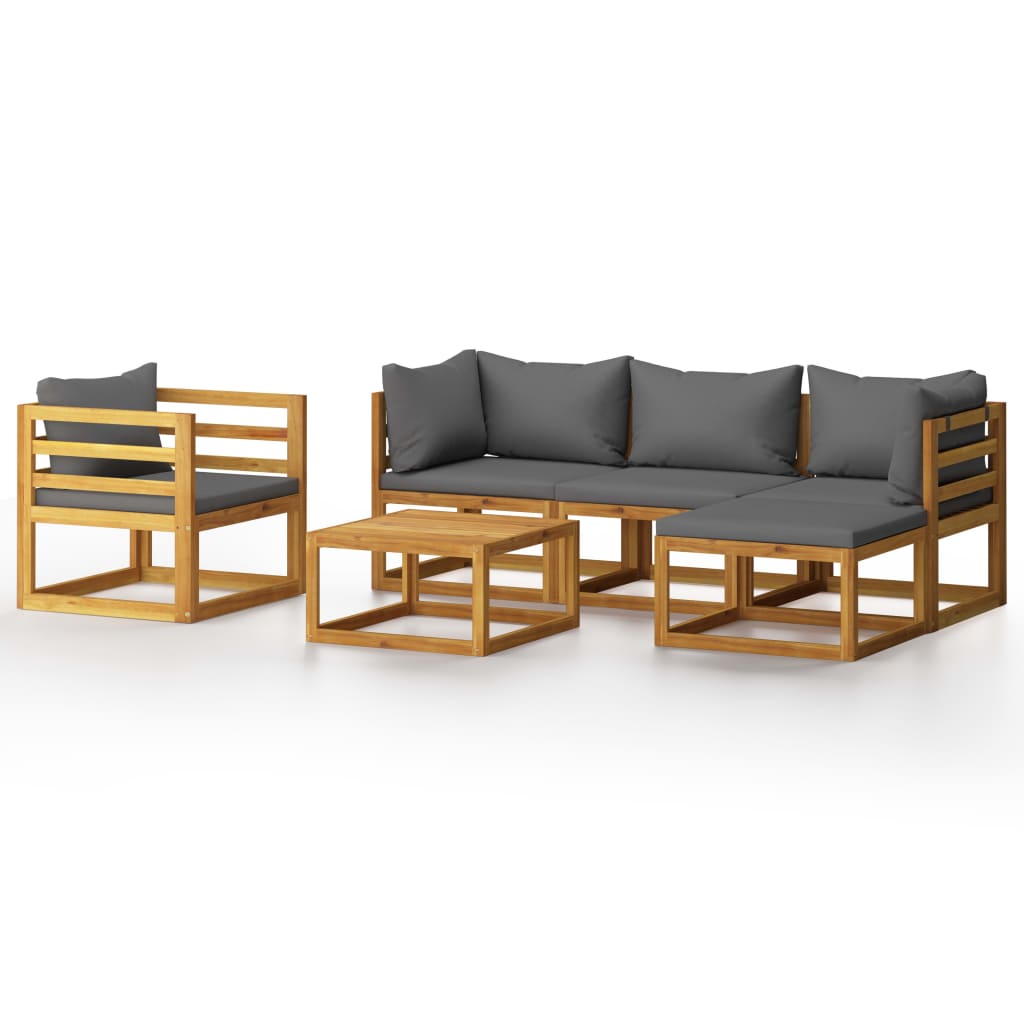 Set mobilier grădină cu perne, 6 piese, lemn masiv acacia GartenMobel Dekor