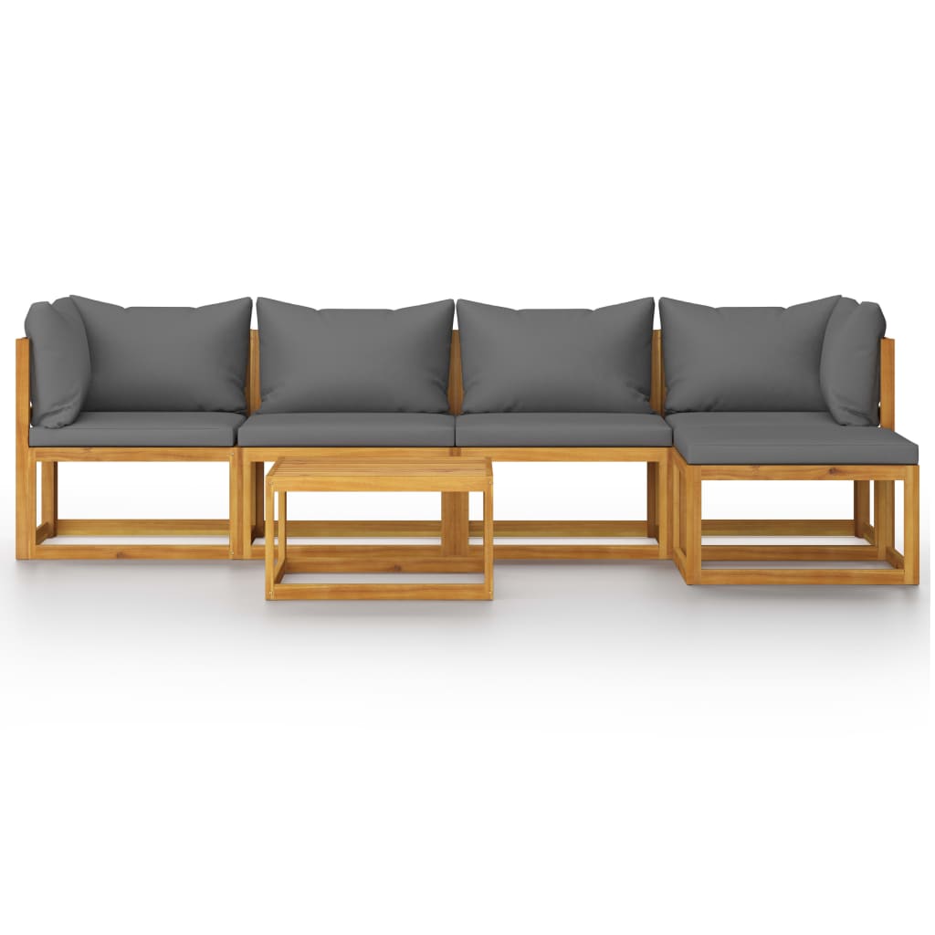 Set mobilier grădină cu perne, 6 piese, lemn masiv acacia GartenMobel Dekor
