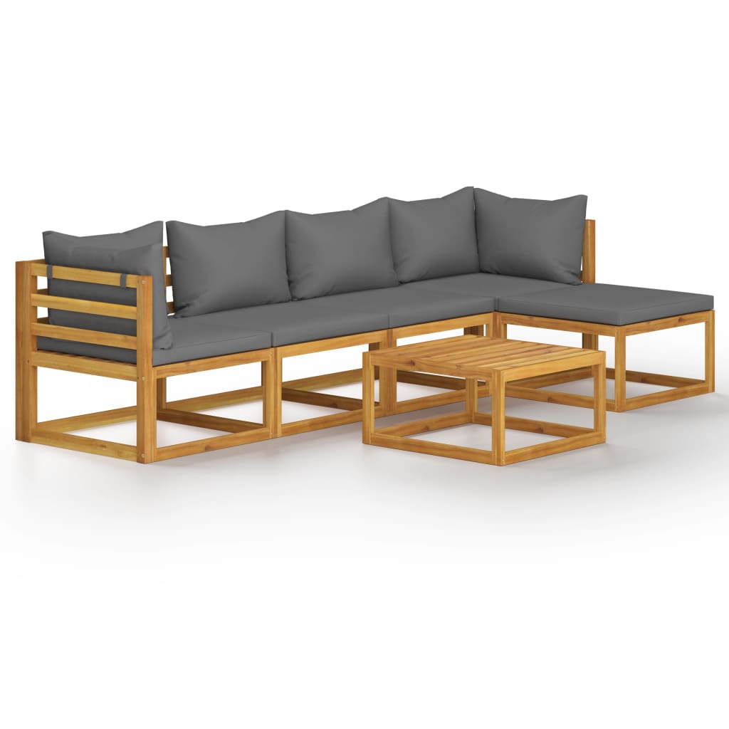 Set mobilier grădină cu perne, 6 piese, lemn masiv acacia GartenMobel Dekor