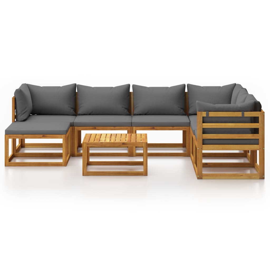 Set mobilier grădină cu perne, 8 piese, lemn masiv acacia GartenMobel Dekor