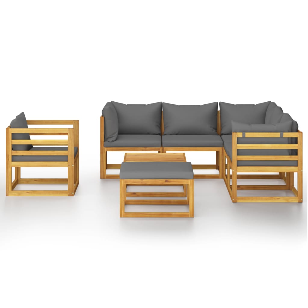 Set mobilier grădină cu perne, 8 piese, lemn masiv acacia GartenMobel Dekor