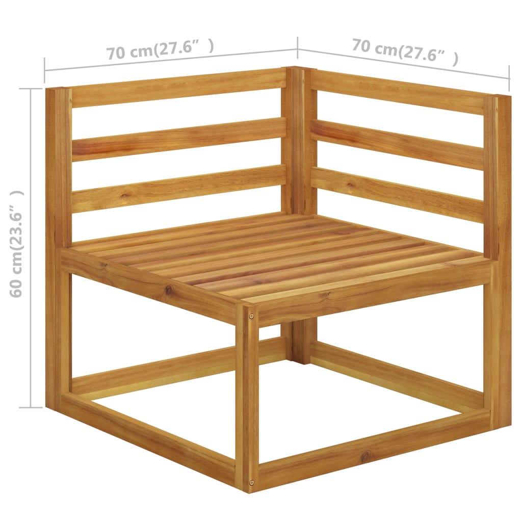 Set mobilier grădină cu perne, crem, 6 piese, lemn masiv acacia GartenMobel Dekor