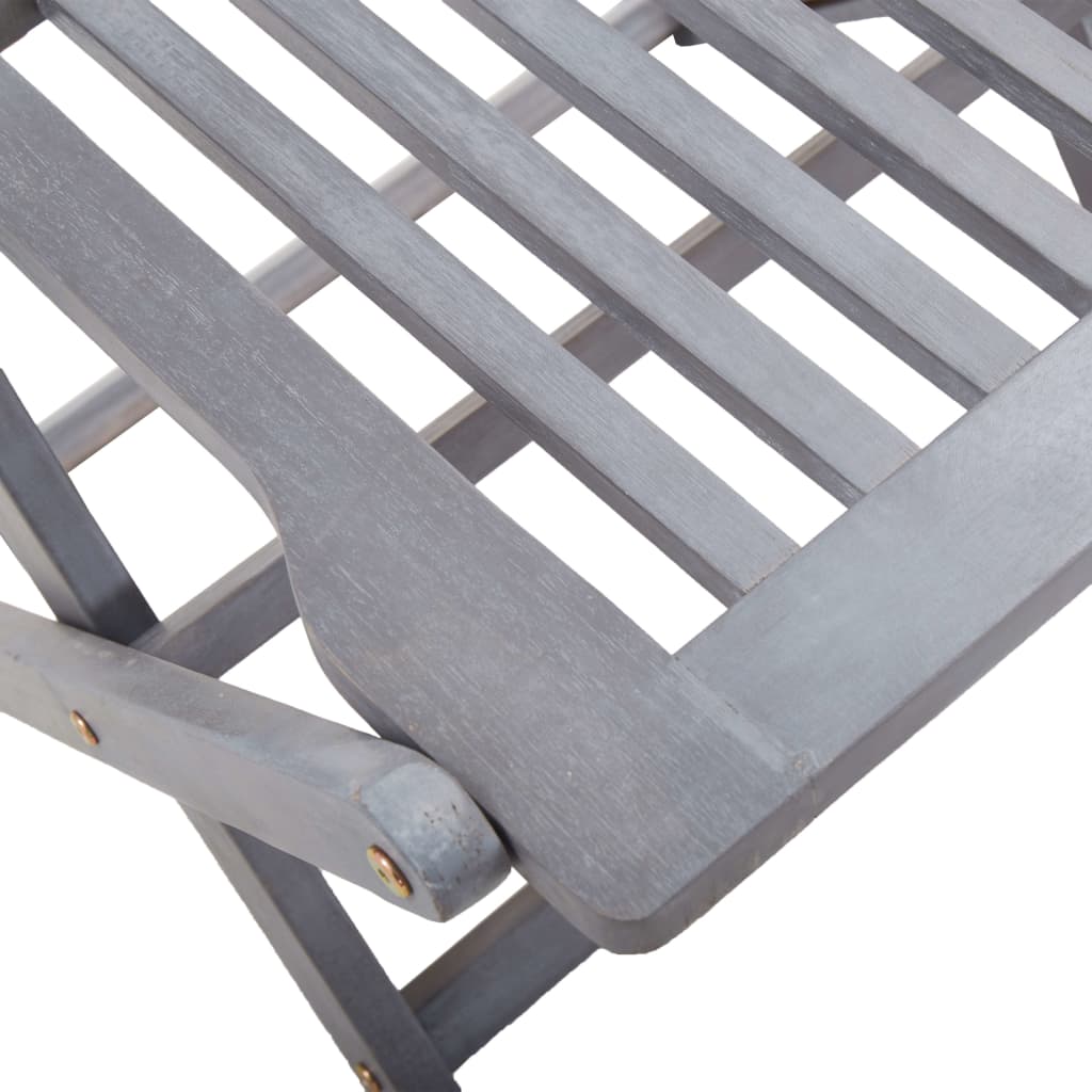 Set mobilier de grădină, 5 piese, gri, lemn masiv de acacia GartenMobel Dekor