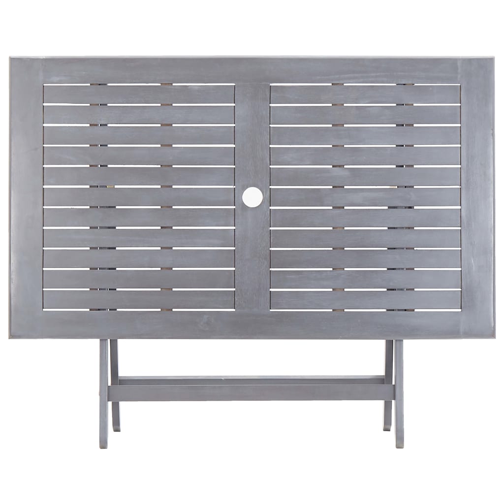 Set mobilier de grădină, 5 piese, gri, lemn masiv de acacia GartenMobel Dekor