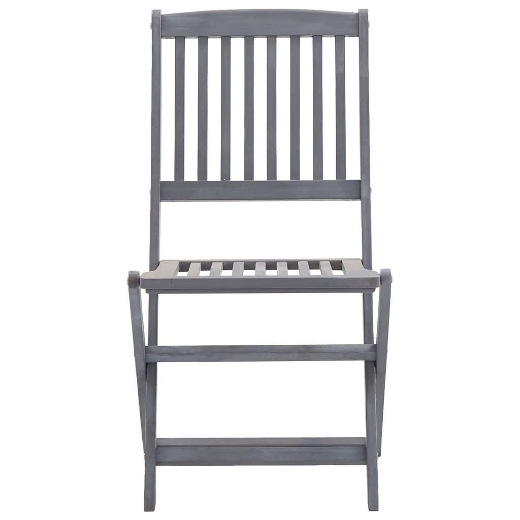Set mobilier de grădină, 5 piese, gri, lemn masiv de acacia GartenMobel Dekor