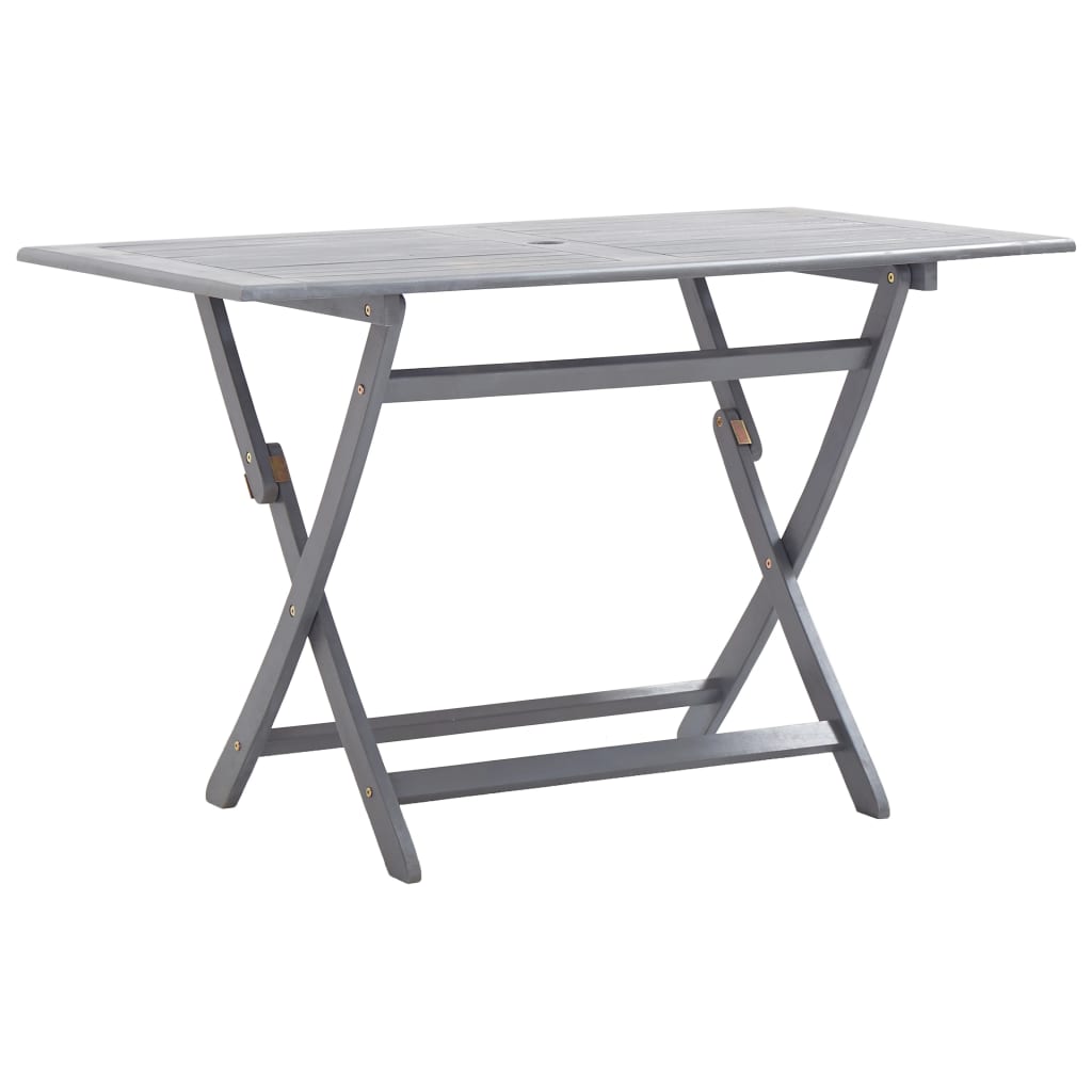 Set mobilier de grădină, 5 piese, gri, lemn masiv de acacia GartenMobel Dekor