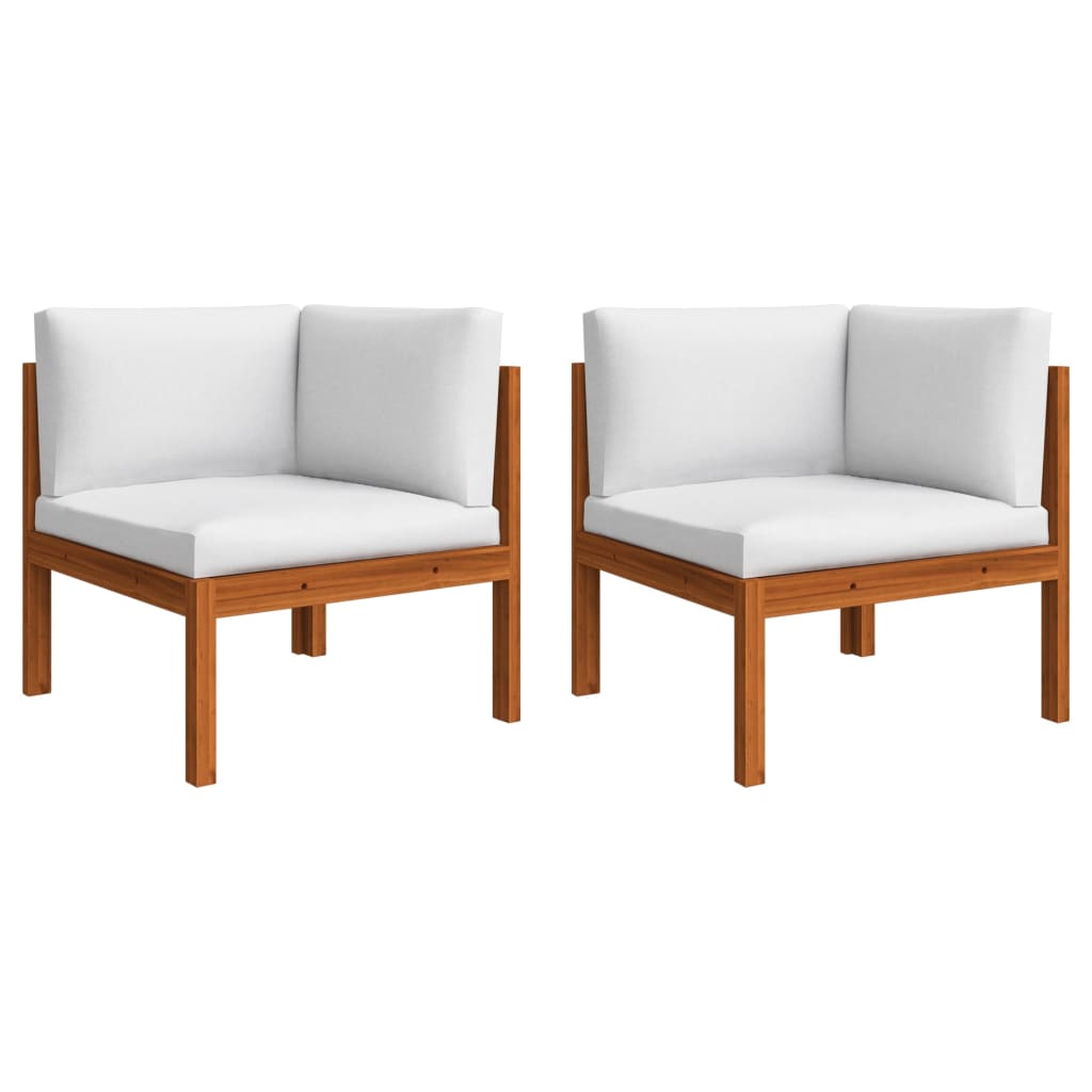 Set mobilier grădină cu perne, crem, 6 piese, lemn masiv acacia GartenMobel Dekor