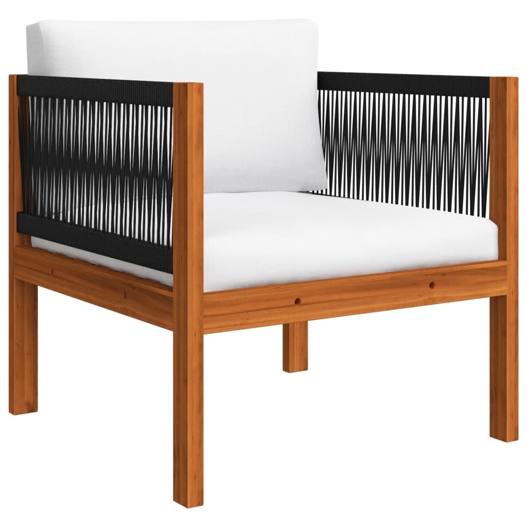 Set mobilier grădină cu perne crem, 7 piese, lemn masiv acacia GartenMobel Dekor