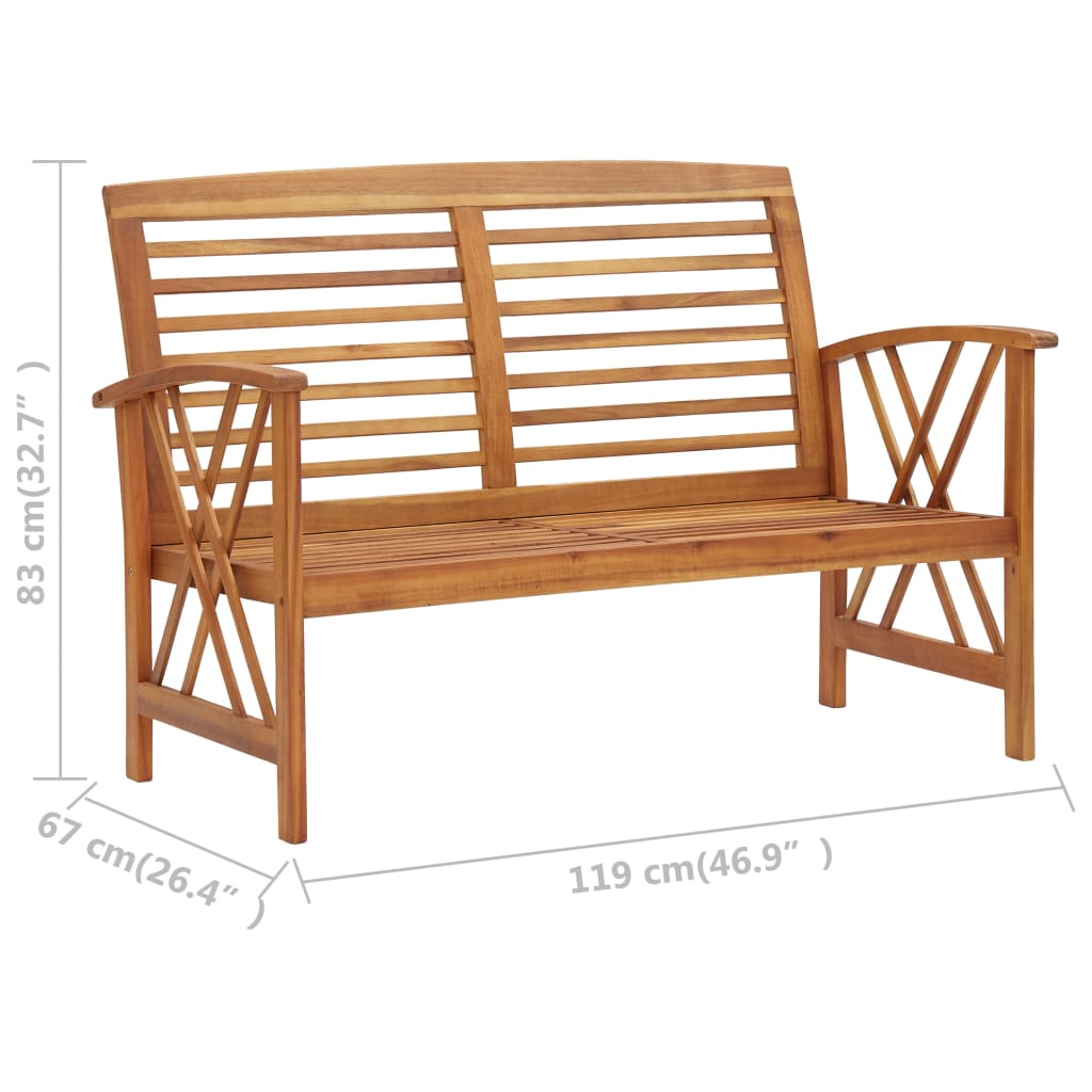 Set mobilier de grădină, 3 piese, lemn masiv de acacia GartenMobel Dekor