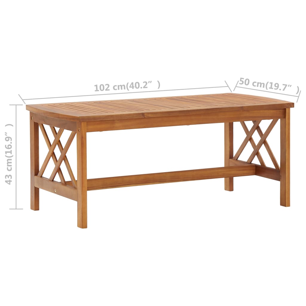 Set mobilier de grădină, 3 piese, lemn masiv de acacia GartenMobel Dekor