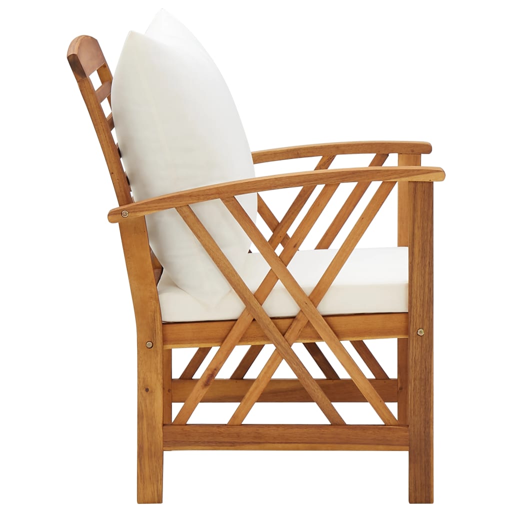 Set mobilier de grădină cu perne, 4 piese, lemn masiv de acacia GartenMobel Dekor