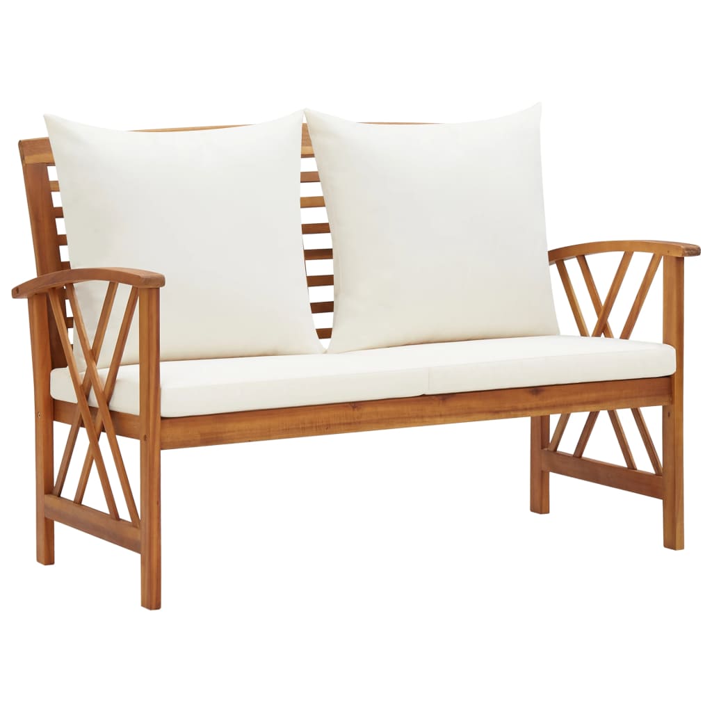 Set mobilier de grădină cu perne, 4 piese, lemn masiv de acacia GartenMobel Dekor
