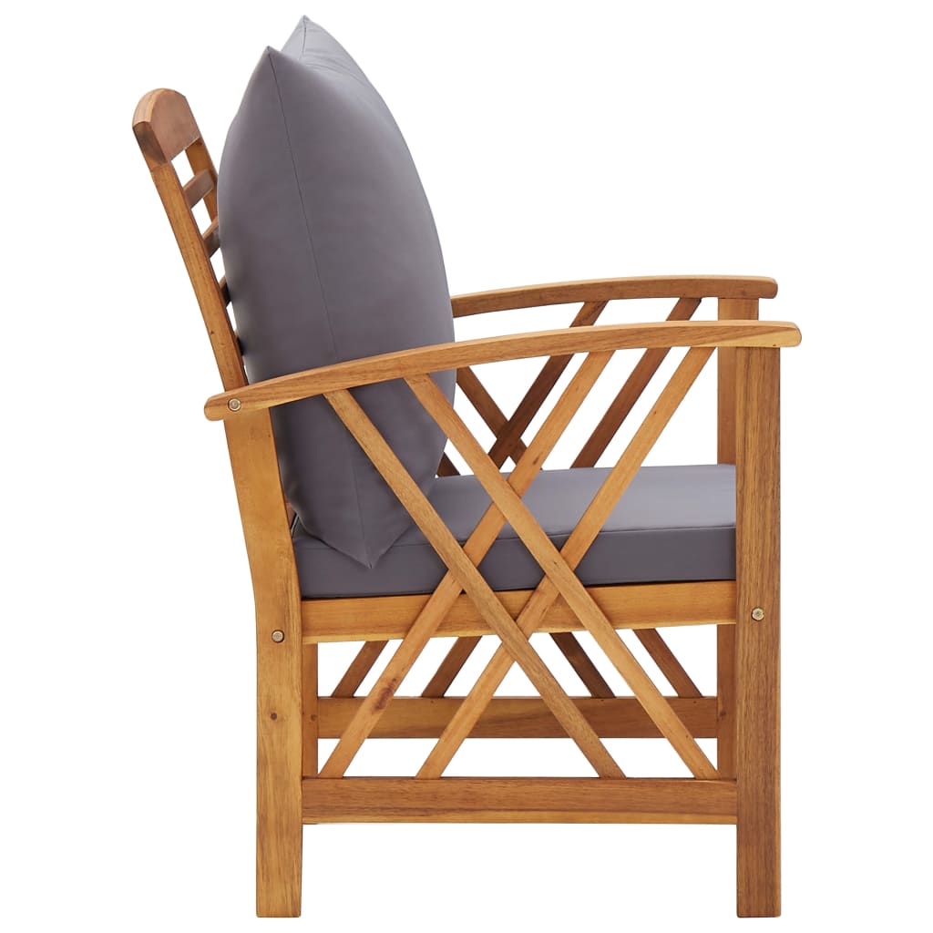 Set mobilier de grădină cu perne, 4 piese, lemn masiv de acacia GartenMobel Dekor