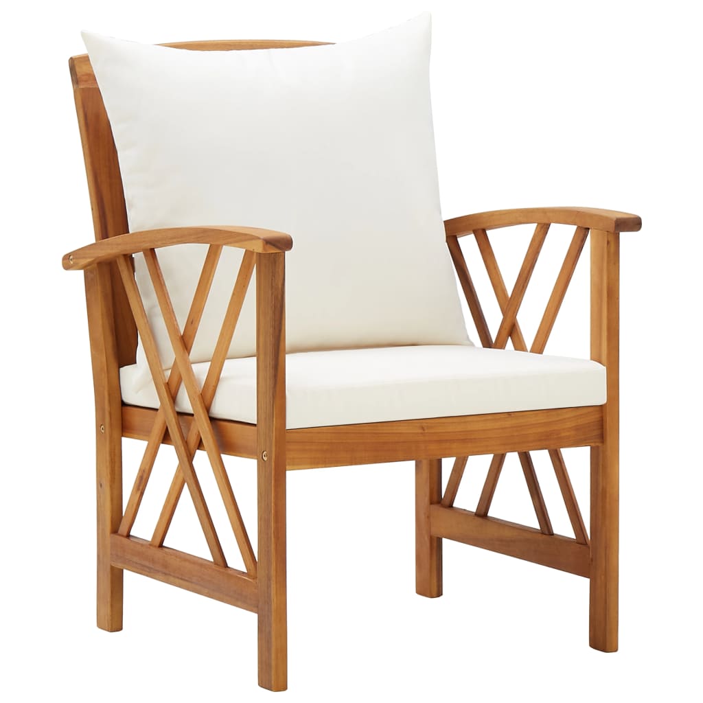 Set mobilier de grădină cu perne, 4 piese, lemn masiv de acacia GartenMobel Dekor
