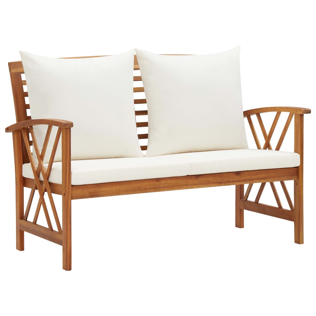 Set mobilier grădină cu perne, 3 piese, lemn masiv de acacia GartenMobel Dekor