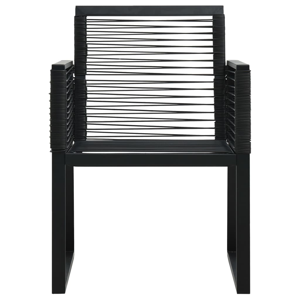 Set mobilier de exterior, 5 piese, negru, ratan PVC GartenMobel Dekor