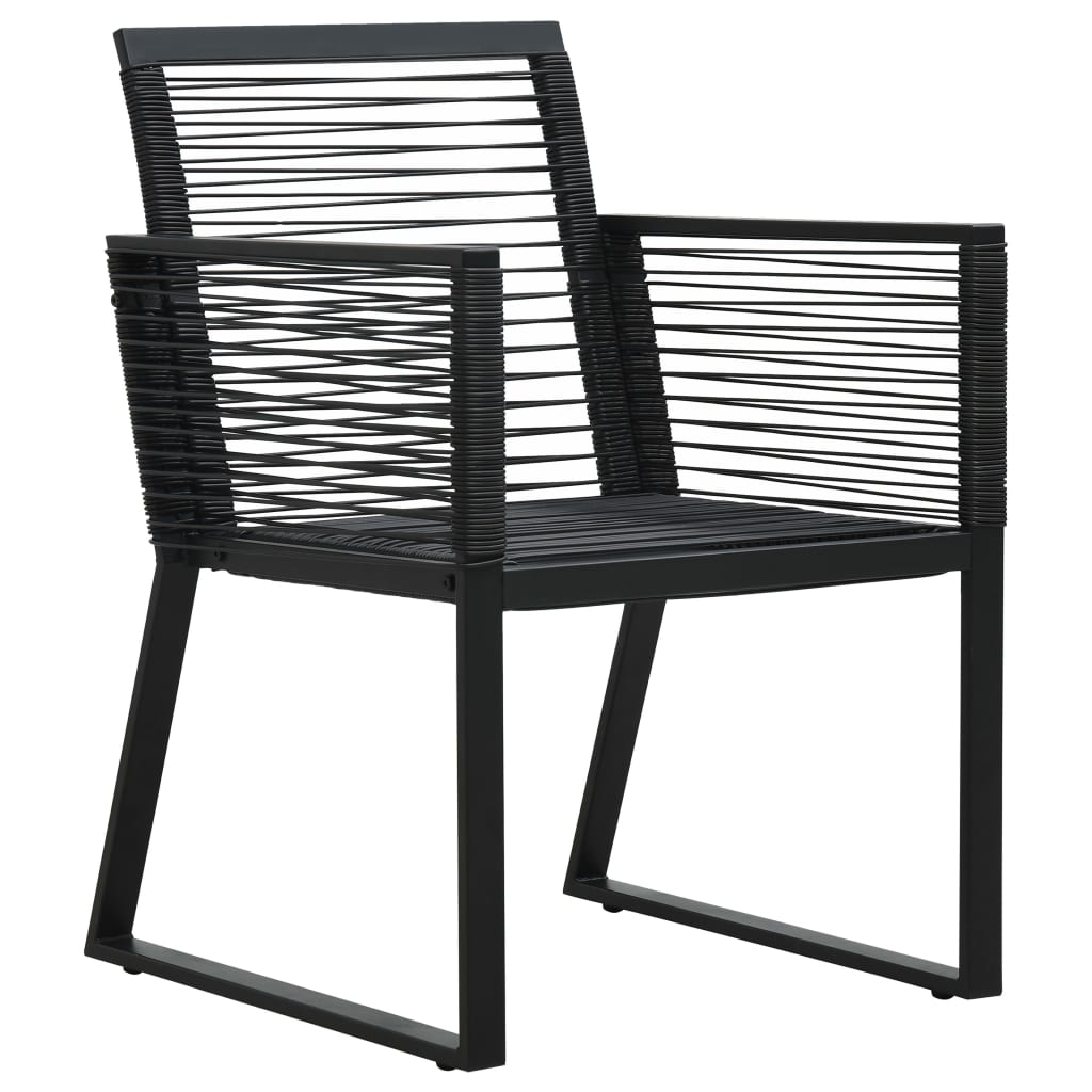 Set mobilier de exterior, 5 piese, negru, ratan PVC GartenMobel Dekor