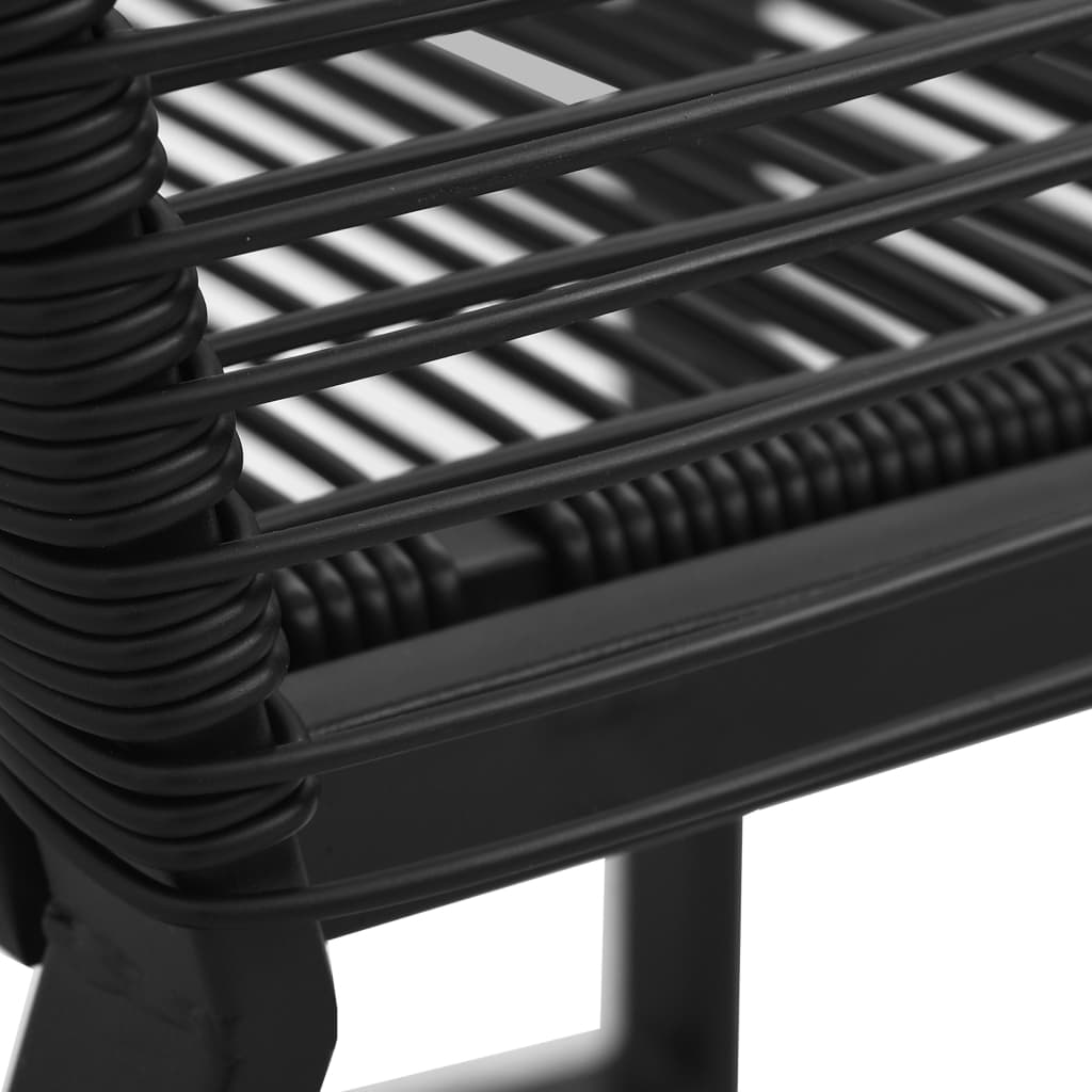 Set mobilier de exterior, 5 piese, negru, ratan PVC GartenMobel Dekor