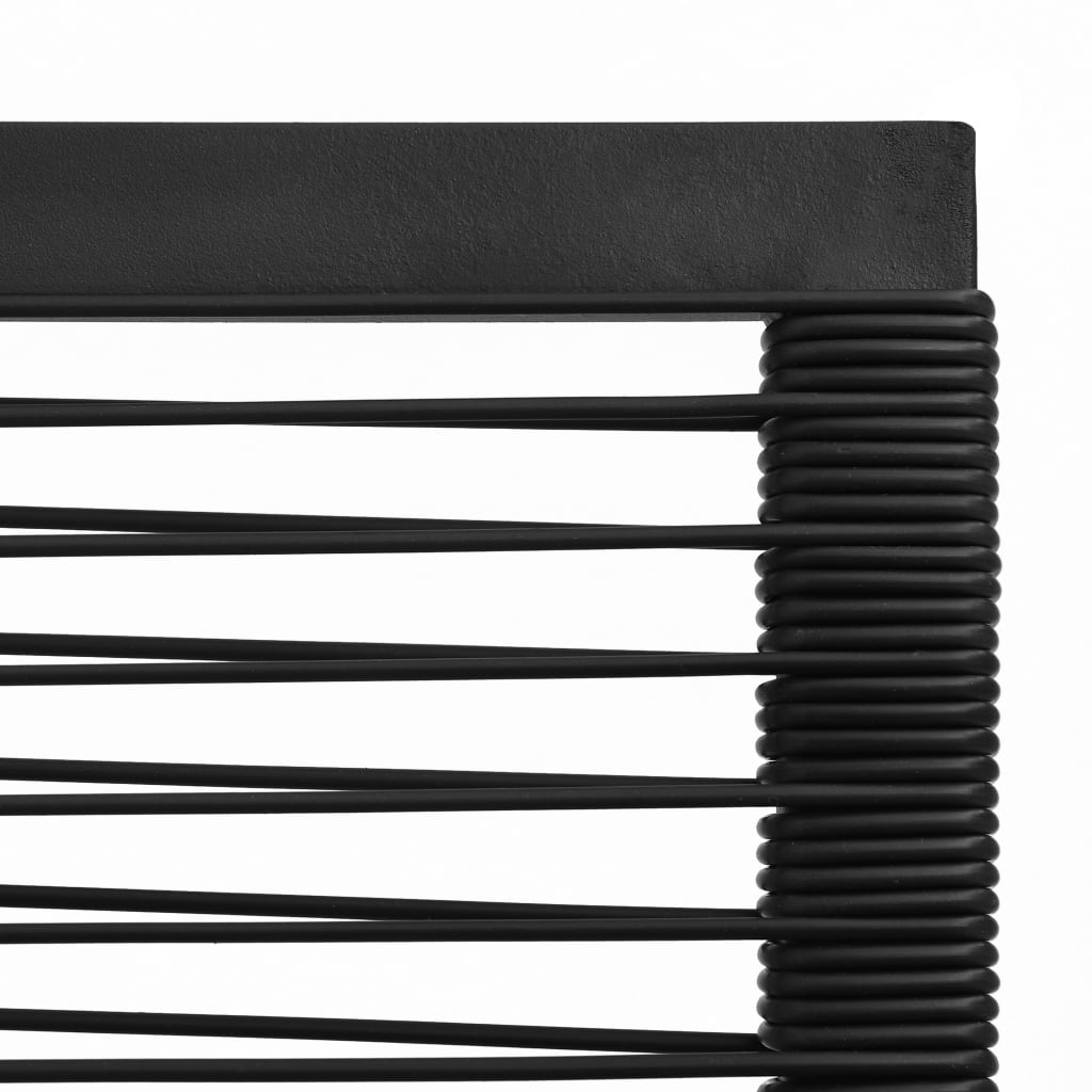 Set mobilier de exterior, 5 piese, negru, ratan PVC GartenMobel Dekor