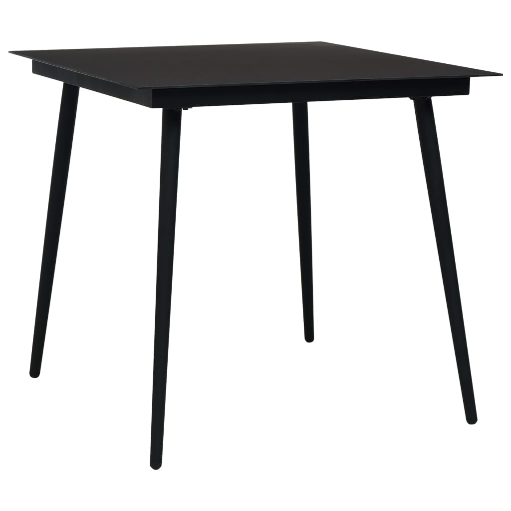 Set mobilier de grădină, 5 piese, negru, frânghie bumbac & oțel GartenMobel Dekor