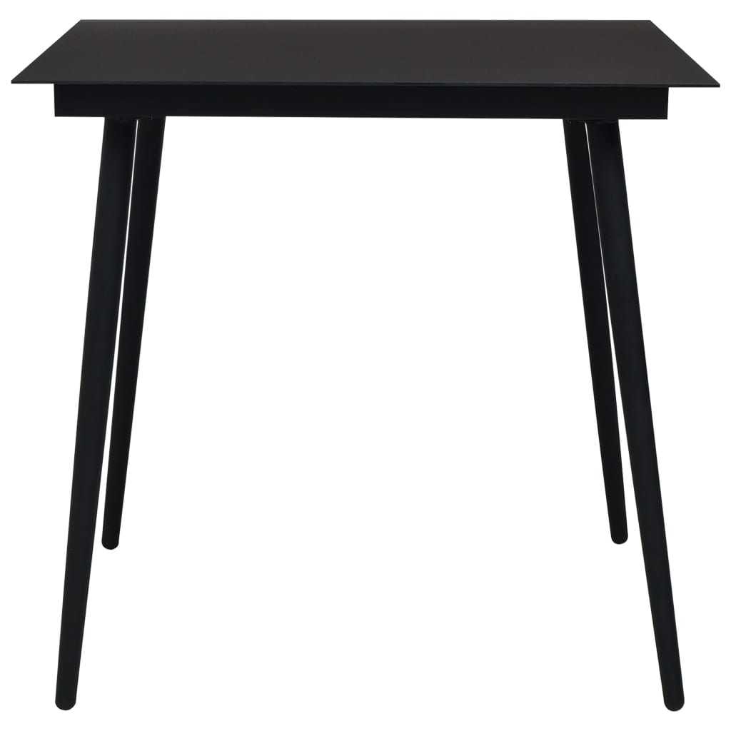 Set mobilier de grădină, 5 piese, negru, frânghie bumbac & oțel GartenMobel Dekor