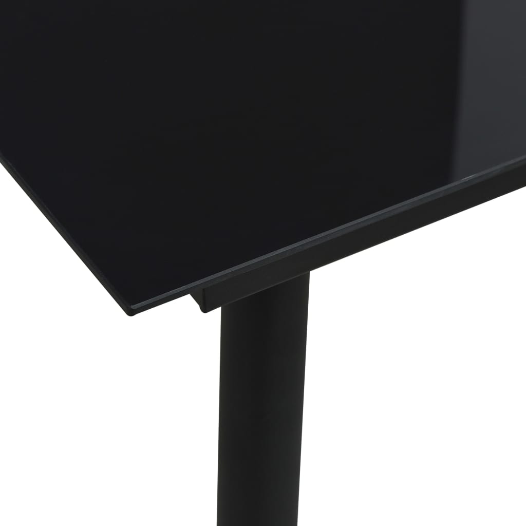 Set mobilier de grădină, 5 piese, negru, frânghie bumbac & oțel GartenMobel Dekor