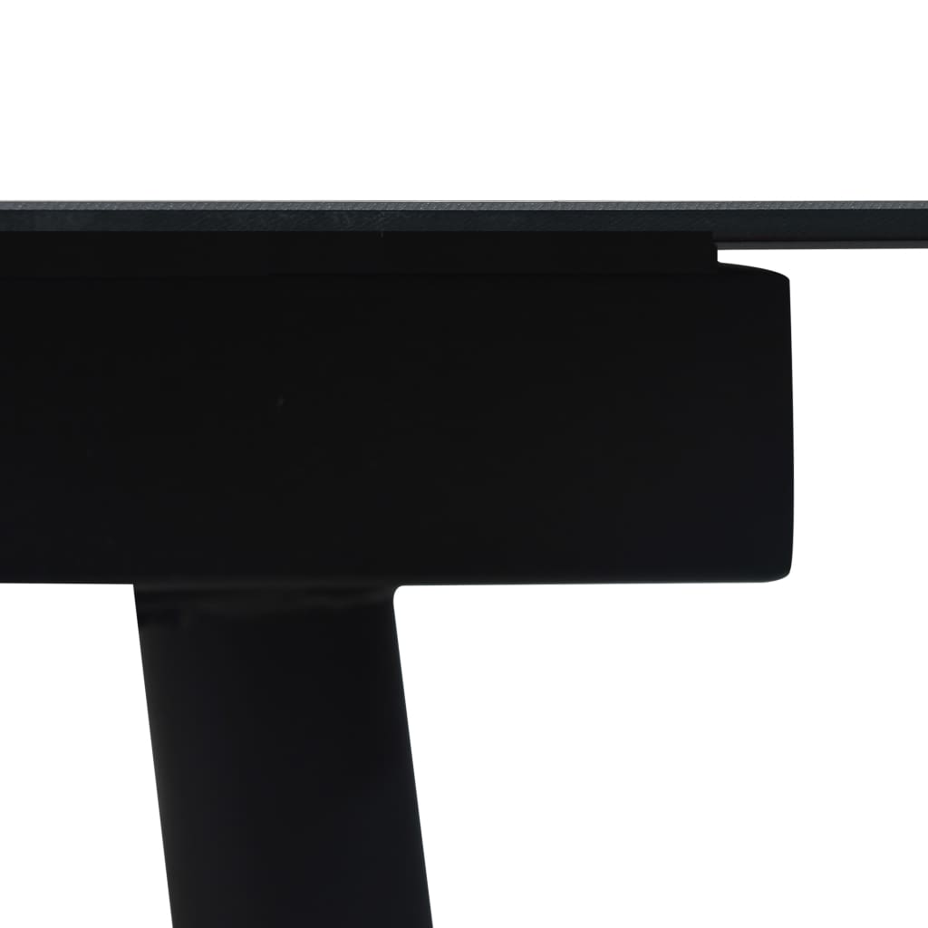 Set mobilier de grădină, 9 piese, negru, sfoară bumbac și oțel GartenMobel Dekor