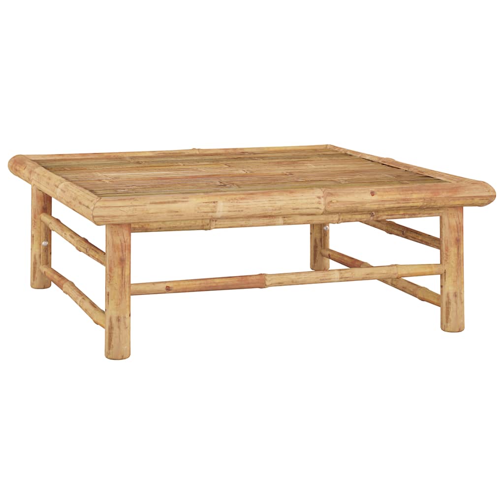 Set mobilier de grădină, cu perne alb crem, 8 piese, bambus GartenMobel Dekor