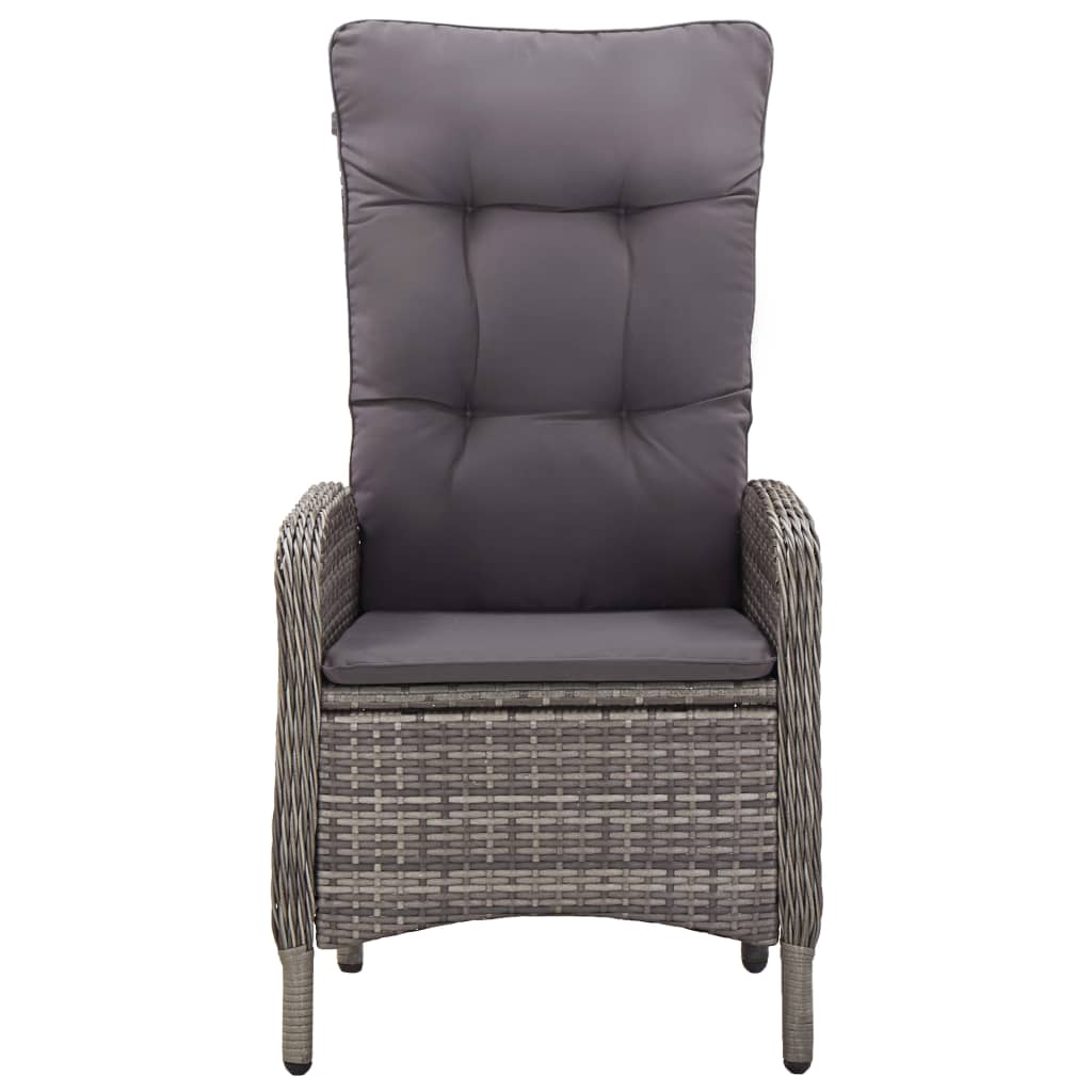 Set bistro de grădină, 5 piese, gri, poliratan GartenMobel Dekor