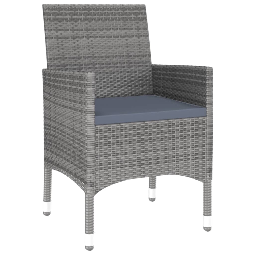 Set mobilier de grădină, 3 piese, gri, poliratan GartenMobel Dekor