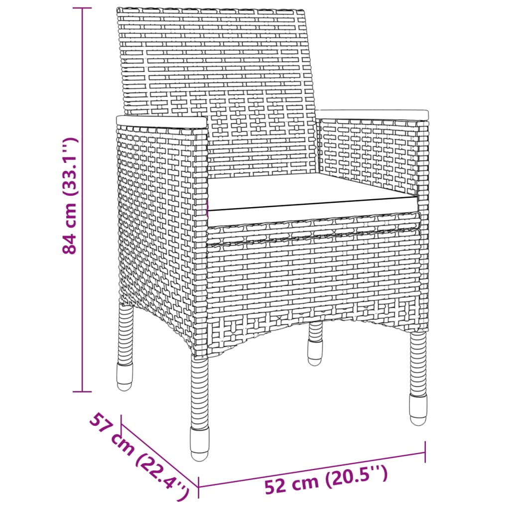 Set mobilier de grădină, 3 piese, poliratan GartenMobel Dekor