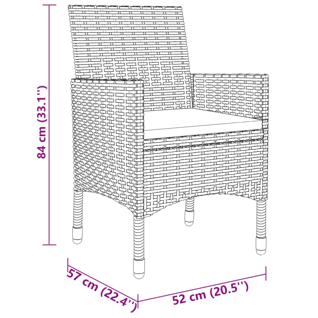 Set mobilier de grădină, 3 piese, poliratan GartenMobel Dekor
