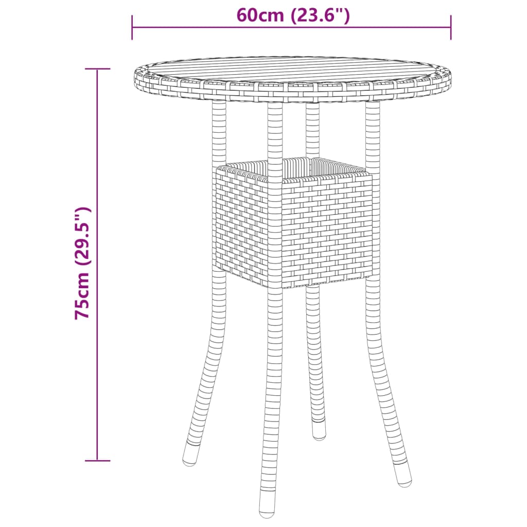 Set mobilier de grădină, 3 piese, poliratan GartenMobel Dekor