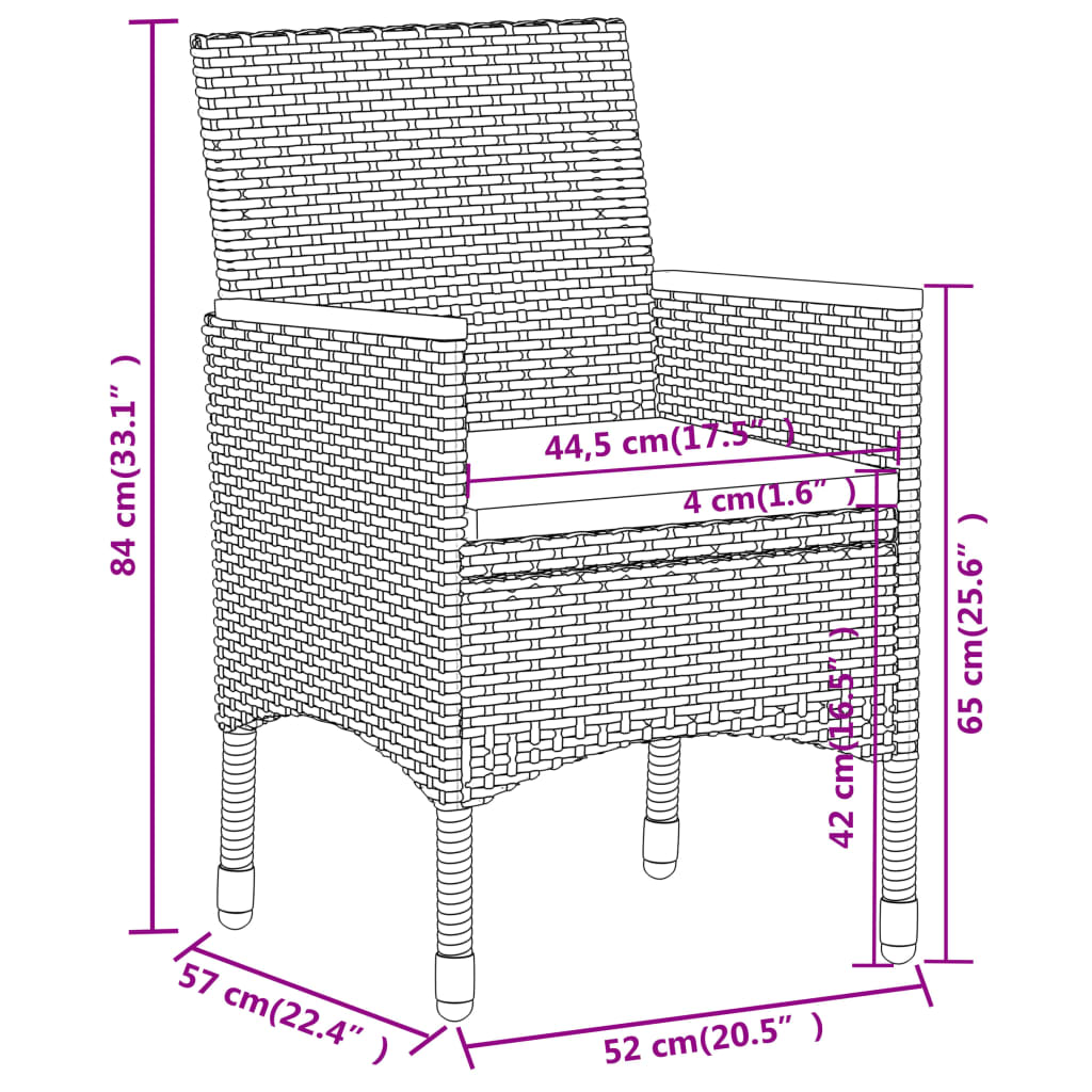 Set mobilier de grădină, 3 piese, poliratan GartenMobel Dekor